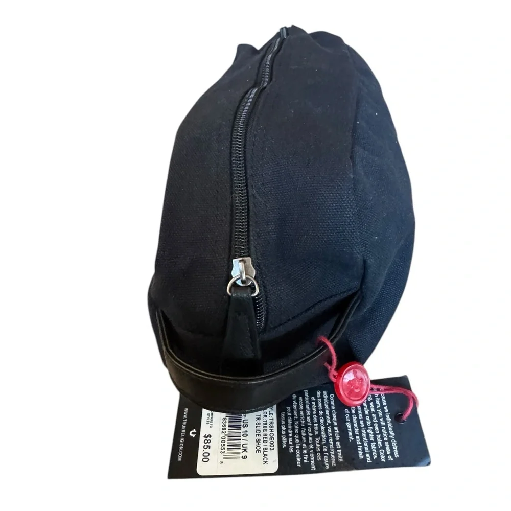 NWT True Religion 12”‎ Canvas Slide Shoe Vanity Bag